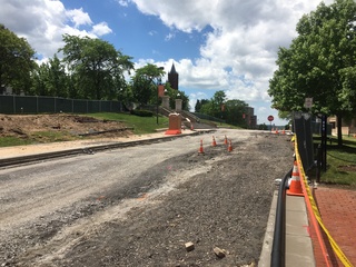 At the start of the month, University Place was officially closed to vehicular traffic and buses have now been rerouted to Waverly and Comstock avenues, according to an email from Pete Sala, vice president and chief campus facilities officer. Photo taken June 8, 2016