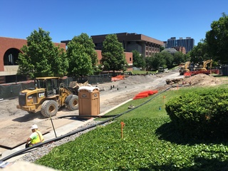 Syracuse University is now in its third week of summer construction. The first of five summer construction information sessions was held on Wednesday morning. Photo taken June 15, 2016
