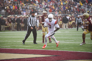 Philips jogs in to the end zone untouched. He was a key for Syracuse's offense on Saturday.