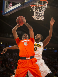 Freshman forward Chris McCullough goes up for a contested layup. He had a career-high 20 points in the win.