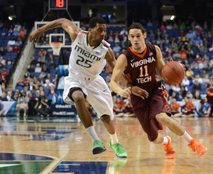 Devin Wilson has become a point guard for Virginia Tech after choosing to play basketball out of high school instead of football. 