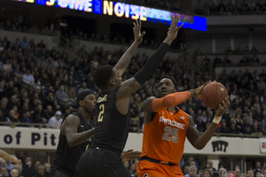 Syracuse senior Rakeem Christmas looks for his shot in the paint Saturday evening.