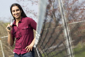 Komal Safdar decided not to pursue a professional tennis career following a wrist injury. Instead she'll work in a research lab following graduation. 