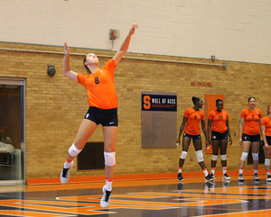 Annie Bozzo was a backup last season for Syracuse. Now, she leads the team in both aces (16) and assists (326).