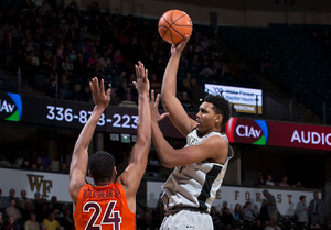 Doral Moore is averaging career-highs in points, rebounds and blocks in his junior year at Wake Forest.