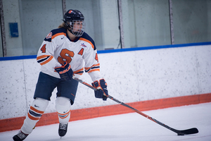 Lindsay Eastwood, pictured last season, was part of a Syracuse team that allowed five goals on the road at BC on Saturday.