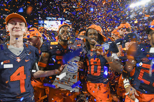 On Dec 28, Syracuse beat West Virginia 34-18 at the 2018 Camping World Bowl in Orlando.