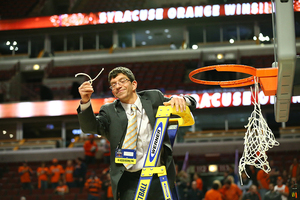 Shworles, pictured during Syracuse's men's basketball's 2016 Final Four run, has been at SU for nearly half of head coach Jim Boeheim’s head-coaching tenure.