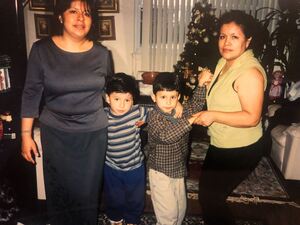 From left to right: Maria Delgado Gonzalez, Allan Gonzalez, Charlie Delgado and Elvia Leon.
