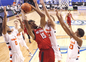 Syracuse won the rebounding battle, 33-31, against NC State in the ACC Tournament. 