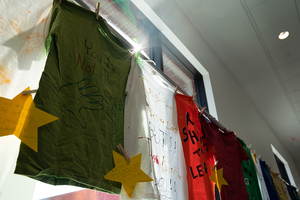 The Clothesline Project’s shirts will be removed from Panasci Lounge in Schine Student Center on Monday, but there will be a virtual display that is available throughout April.