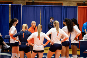 Diana Akopova (number seven) recorded a season-high five digs. 