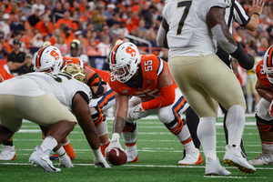 Due to injuries to some of its key starters, the Orange had to trot out three backups to play on the offensive line.