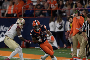 Three receivers had catches of at least 20 yards, and Sean Tucker broke off a 29-yard rushing touchdown in Syracuse's 32-23 win over Boston College.