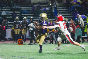 Due to inclement weather, Christian Brothers Academy stuck to the run but mounted a second-half comeback against Baldwinsville to complete an undefeated regular season.