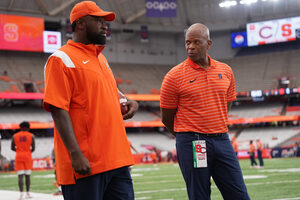 In 2023 Darrell Perkins serves as a secondary coach for Syracuse, leading safeties and rovers. However, over 20 years ago, Perkins was serving food to customers as a Chick-fil-A franchisee.