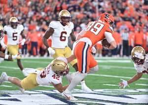 With a possible sixth consecutive loss looming, the Orange changed their playstyle completely against Pitt, heavily utilizing the wild cat formation. In doing that, tight end Dan Vilari rushed for a game-high 154 yards.