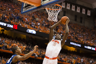 The Orange took advantage of Duke's lack of size after Parker fouled out late in the second half. Grant was able to score at will early in overtime. 