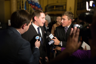 Walsh took the lead early on in the night and ended with about 54 percent of the vote.