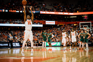 Battle drives to the basket. He was 1 for 5 from deep in the ballgame, 3 for 8 overall. He didn’t score a ton, but he didn’t force any shots or turn the ball over a single time.